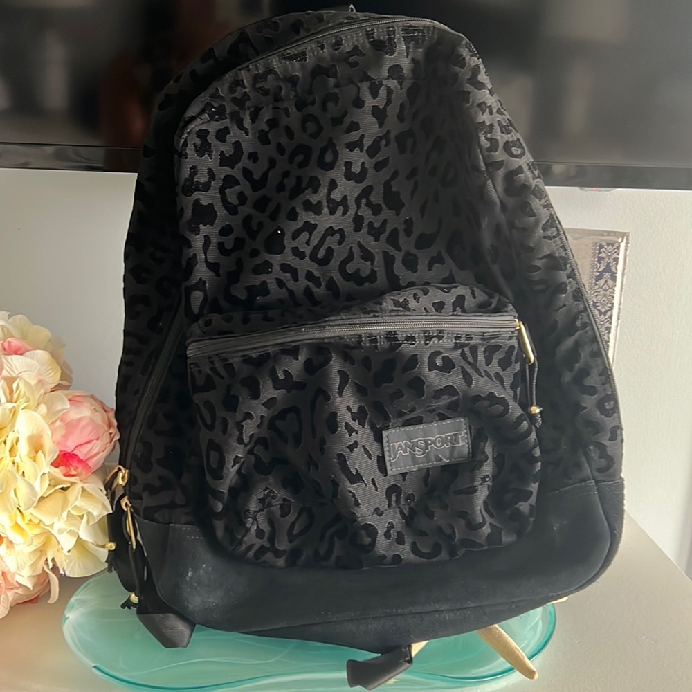 Jansport Black Animal Print Backpack